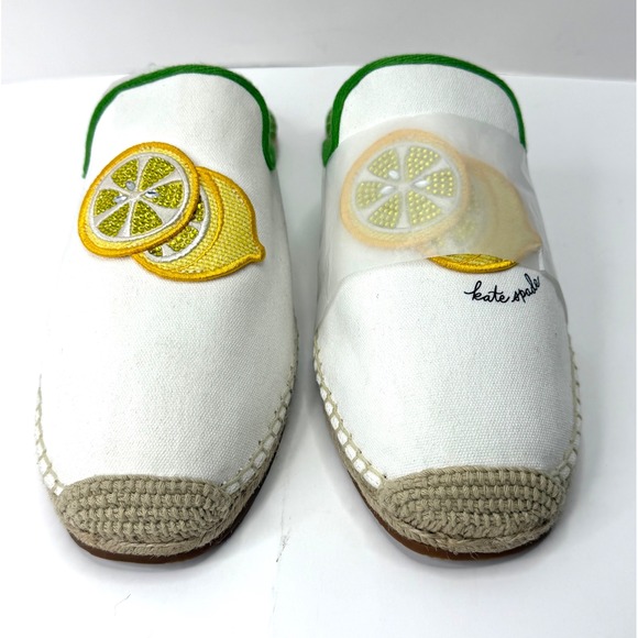 kate spade Shoes - Kate Spade New York Azura Lemons Espadrille Mules White/Green Size 11B NWT/BOX
